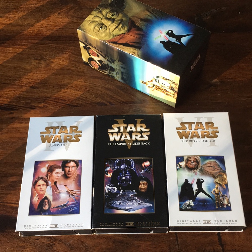 2000 Star Wars VHS Boxed Set A New Hope Return Of The Jedi Empire Strikes Back